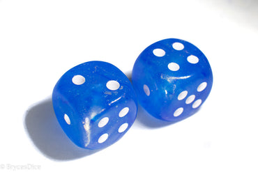 Borealis Sky Blue/white 7-Dice / 16mm / 12mm / 30mm Luminary (Online Only)