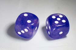 Borealis Purple/white 7-Dice / 16mm / 12mm / 30mm Luminary (Online Only)