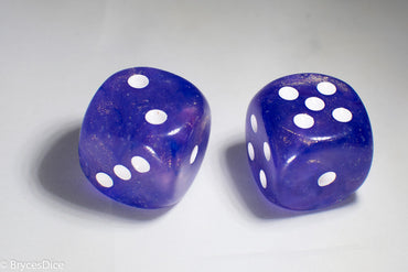 Borealis Purple/white 7-Dice / 16mm / 12mm / 30mm Luminary (Online Only)