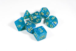 Turquoise Blue Moonstone Dice Set (Online Only)
