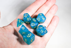 Turquoise Blue Moonstone Dice Set (Online Only)