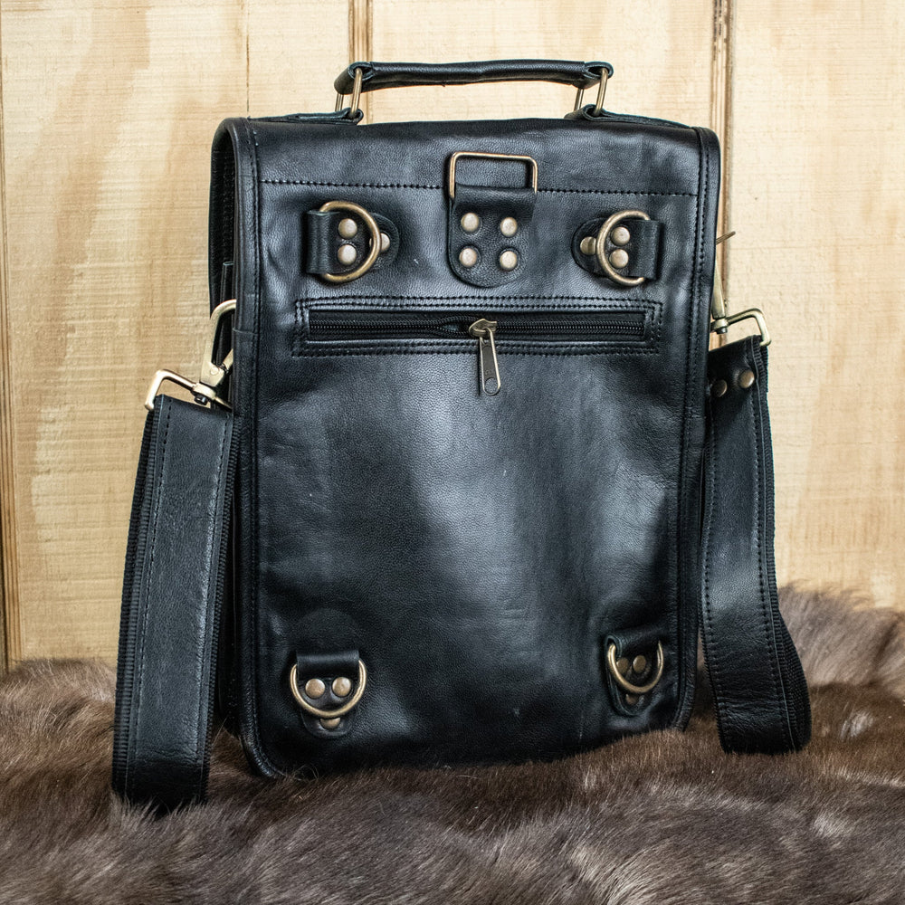 "D&D Ultimate Campaign" Leather Bag (v.2)- Black (ONLINE ORDER ONLY)