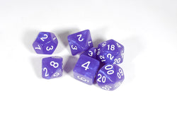 Purple Pearl Moonstone Dice Set (Online Only)