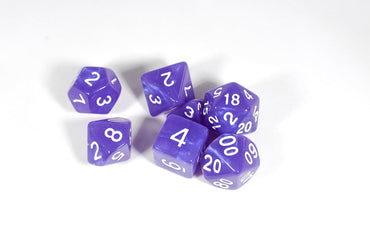 Purple Pearl Moonstone Dice Set (Online Only)