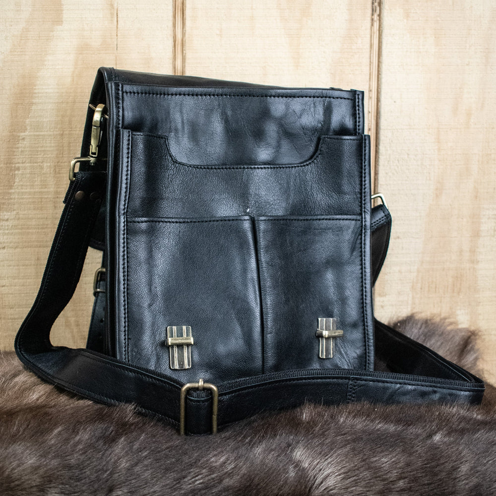"D&D Ultimate Campaign" Leather Bag (v.2)- Black (ONLINE ORDER ONLY)