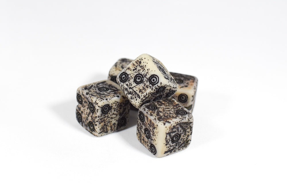 Ancient Dice w/ Worn Texture 16mm (Online Only)