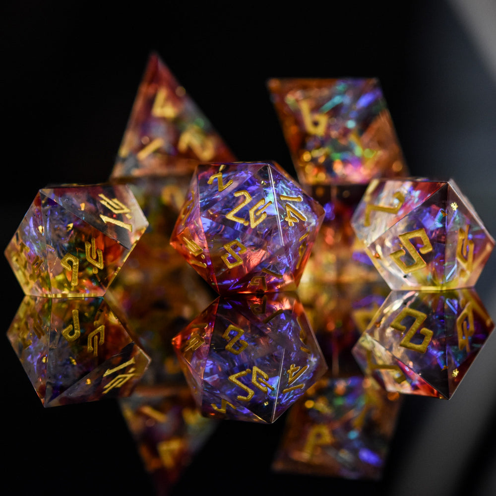 Ethereal Light Sharp-Edged Resin Dice Set (ONLINE ORDER ONLY)