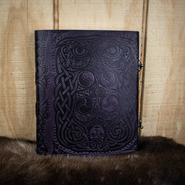 "Owl - Lady of the Forest" Purple Leather Sketchbook (ONLINE ORDER ONLY)