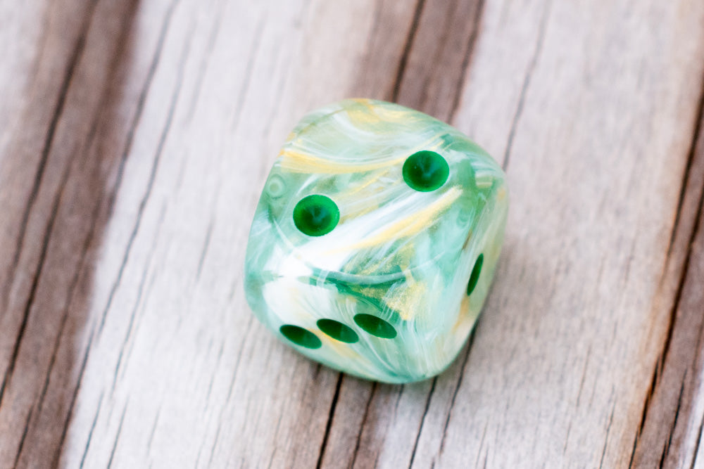 Marble 16mm d6 Green/dark green Dice (sold per die) (Online Only)