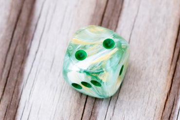 Marble 16mm d6 Green/dark green Dice (sold per die) (Online Only)