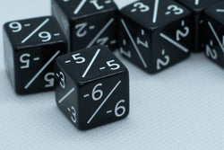 Black D6 MTG -1/-1 Counter Dice - Magic: The Gathering DnD d6 Stats (Sold Per Die) (Online Only)