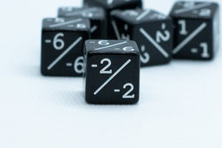 Black D6 MTG -1/-1 Counter Dice - Magic: The Gathering DnD d6 Stats (Sold Per Die) (Online Only)