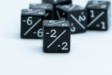 Black D6 MTG -1/-1 Counter Dice - Magic: The Gathering DnD d6 Stats (Sold Per Die) (Online Only)