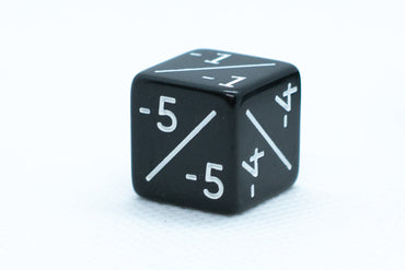 Black D6 MTG -1/-1 Counter Dice - Magic: The Gathering DnD d6 Stats (Sold Per Die) (Online Only)