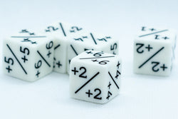 White D6 MTG +1/+1 Counter Dice  - Magic: The Gathering DnD d6 Stats (Sold Per Die) (Online Only)