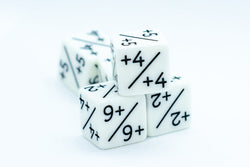 White D6 MTG +1/+1 Counter Dice  - Magic: The Gathering DnD d6 Stats (Sold Per Die) (Online Only)