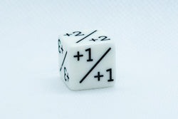White D6 MTG +1/+1 Counter Dice  - Magic: The Gathering DnD d6 Stats (Sold Per Die) (Online Only)