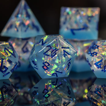 Ice Storm Sharp-Edged Resin Dice Set (ONLINE ORDER ONLY)