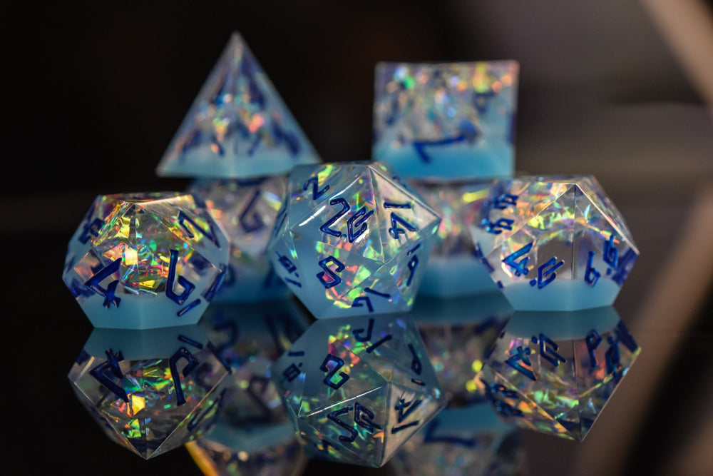 Ice Storm Sharp-Edged Resin Dice Set (ONLINE ORDER ONLY)