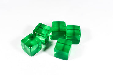 Blank Translucent Green Dice / Counting Cubes 16mm D6 Square RPG Gaming Dice DIY (Sold by Piece) (Online Only)
