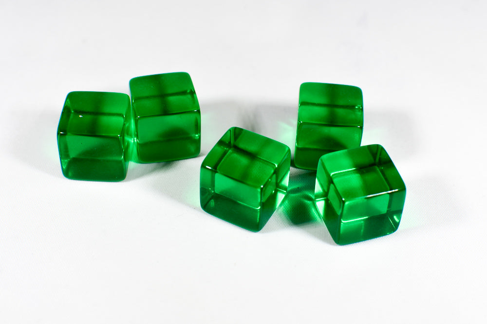 Blank Translucent Green Dice / Counting Cubes 16mm D6 Square RPG Gaming Dice DIY (Sold by Piece) (Online Only)