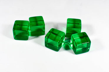 Blank Translucent Green Dice / Counting Cubes 16mm D6 Square RPG Gaming Dice DIY (Sold by Piece) (Online Only)