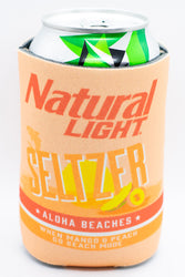 Natural Light Seltzer Cooler  Fits 12 oz Aluminum Can Coozie Aloha Beaches (Online Only)