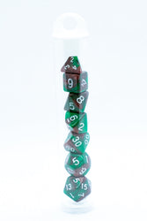 Camouflage Mini Two Tone Polyhedral RPG Dice Set Small D4-D20 in Tube (Online Only)