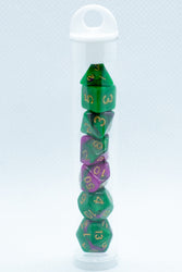 Wizard Jungle Mini Two Tone Polyhedral RPG Dice Set Small D4-D20 in Tube (Online Only)