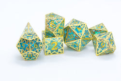 [Factory Second] Gilded Permafrost Forged in Frost Dice Set (Resin Dice Encased in Metal) (Online Only)