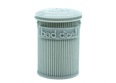 Trash Can Dice Jail: 3d Printed Grey Trash Can for Bad Dice D&D Dice Accessory (Online Only)