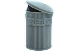 Trash Can Dice Jail: 3d Printed Grey Trash Can for Bad Dice D&D Dice Accessory (Online Only)