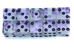 BrycesDice 16mm Glitter d6 (Purple) Square Edge [per die] (Online Only)