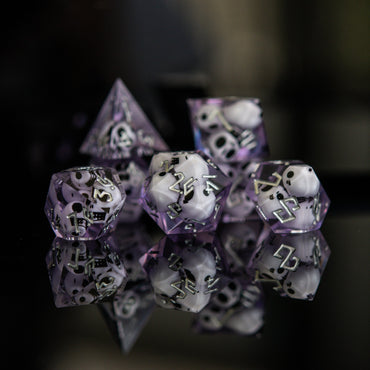 Corpse Lavender Sharp-Edged Resin Dice Set (ONLINE ORDER ONLY)