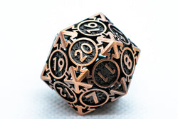 Rustic Copper Deadly Arrow Dice | 7-Dice RPG Set High Visibility (Online Only)
