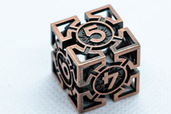 Rustic Copper Deadly Arrow Dice | 7-Dice RPG Set High Visibility (Online Only)