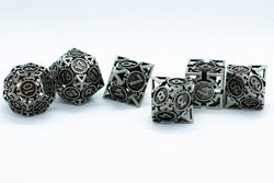 Iron Grey Deadly Arrow Dice | 7-Dice RPG Set High Visibility (Online Only)