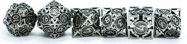 Iron Grey Deadly Arrow Dice | 7-Dice RPG Set High Visibility (Online Only)