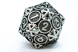 Iron Grey Deadly Arrow Dice | 7-Dice RPG Set High Visibility (Online Only)