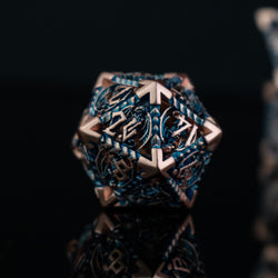 Dragonguard Hollow Metal Dice Set - Cobalt and Bronze (ONLINE ORDER ONLY)