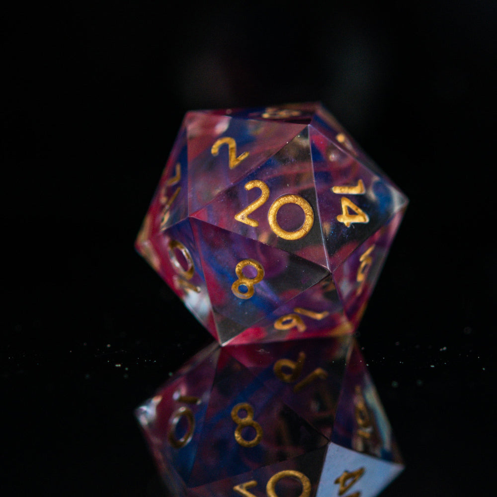 Plasma Gold Sharp-Edged Resin Dice Set (ONLINE ORDER ONLY)