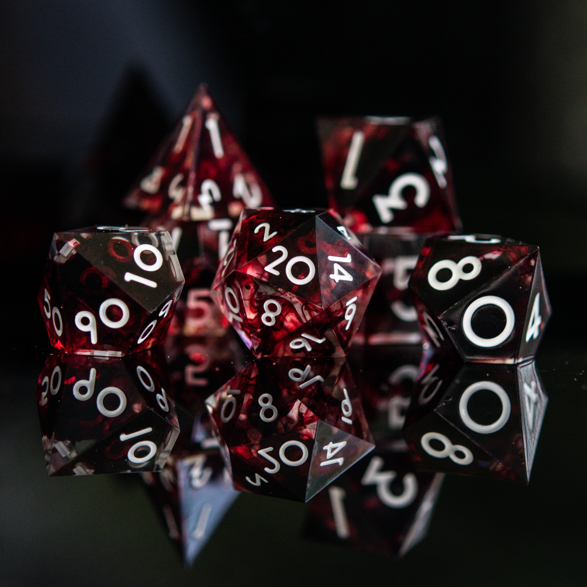 Bloodbath Sharp-Edged Resin Dice Set (ONLINE ORDER ONLY)