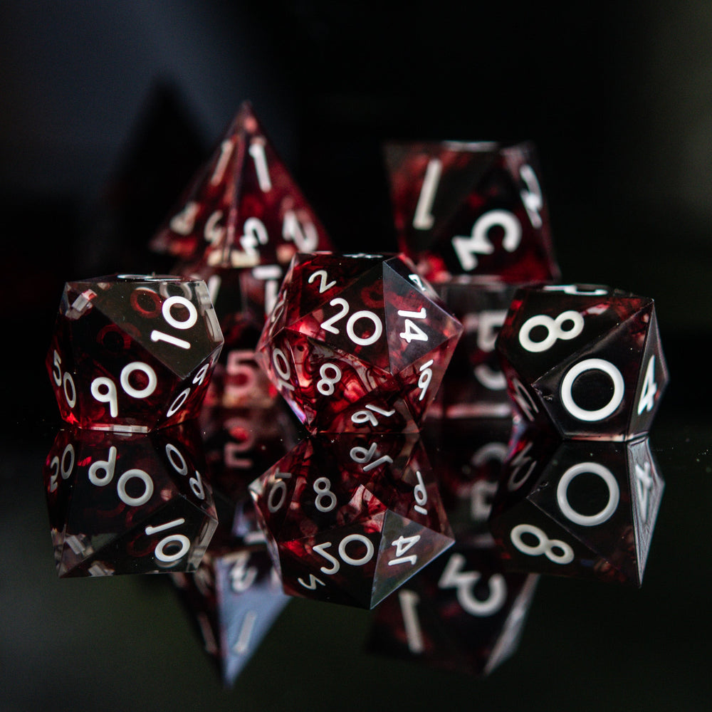 Bloodbath Sharp-Edged Resin Dice Set (ONLINE ORDER ONLY)