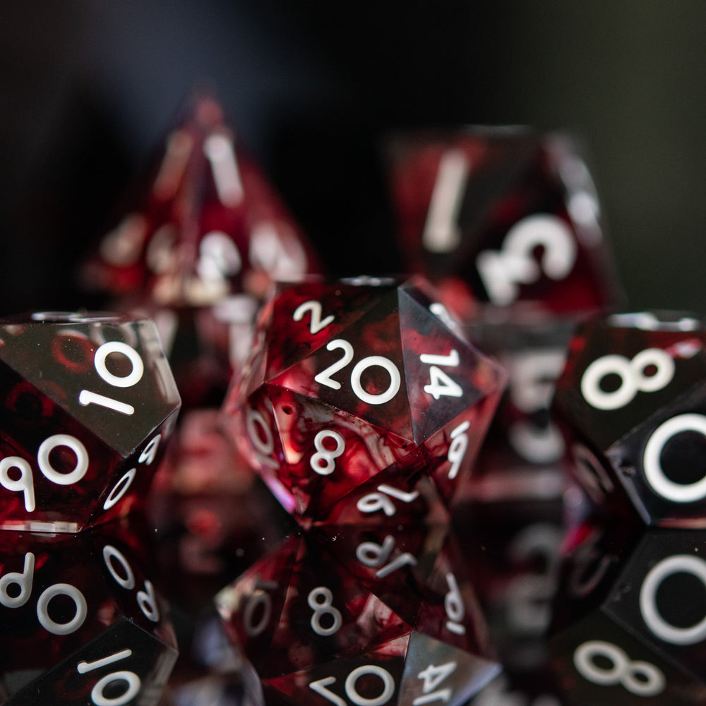 Bloodbath Sharp-Edged Resin Dice Set (ONLINE ORDER ONLY)