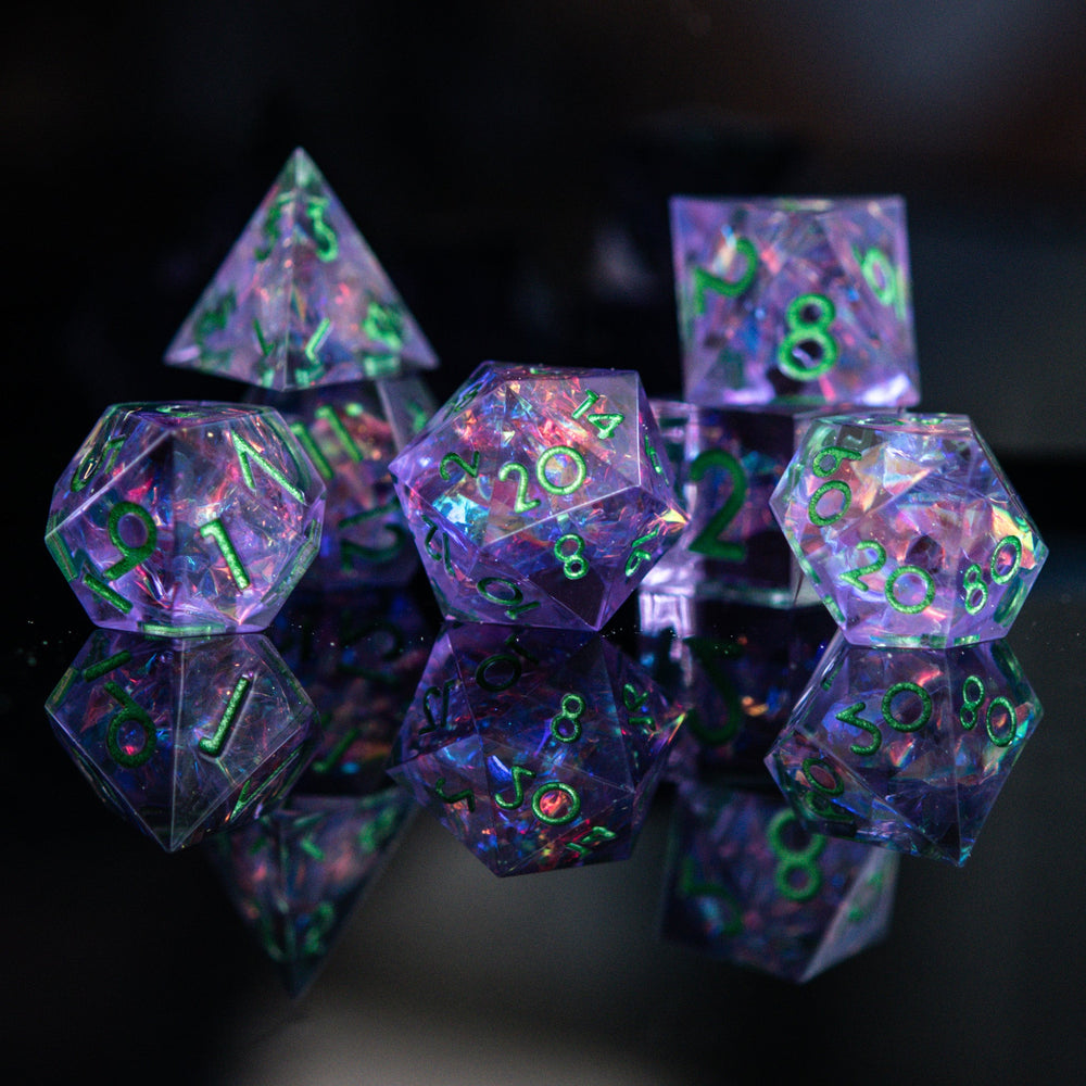 Galactic Shatter Sharp-Edged Resin Dice Set (ONLINE ORDER ONLY)