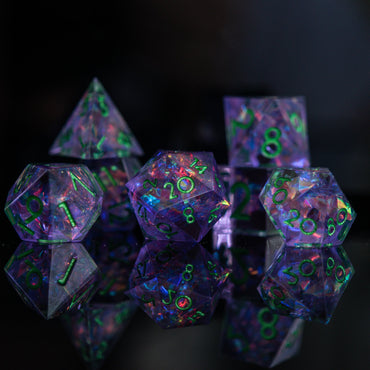 Galactic Shatter Sharp-Edged Resin Dice Set (ONLINE ORDER ONLY)
