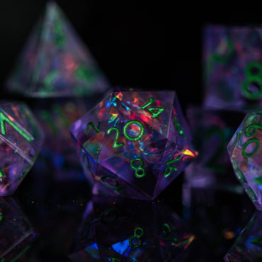 Galactic Shatter Sharp-Edged Resin Dice Set (ONLINE ORDER ONLY)