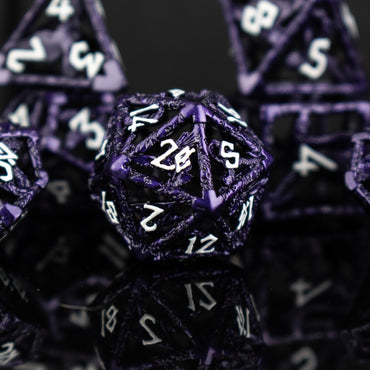 Legends of Valhalla - Purple Hollow Metal Dice Set (ONLINE ORDER ONLY)
