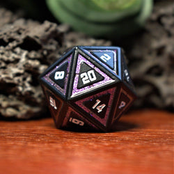 Cleric's Shadow Domain Purple And Matte Black Metal Dice Set (ONLINE ORDER ONLY)