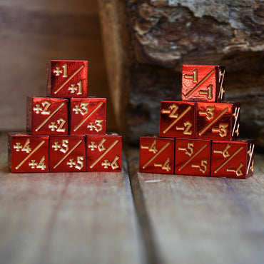 +1/+1 Counter Dice- Red, 6ct. (ONLINE ORDER ONLY)